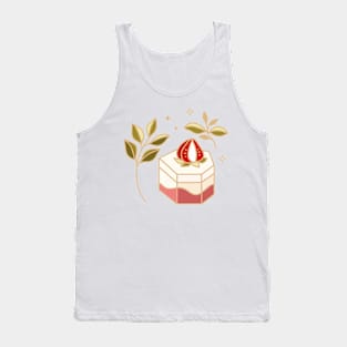 Strawberry Cake and Leaf Branch Tank Top